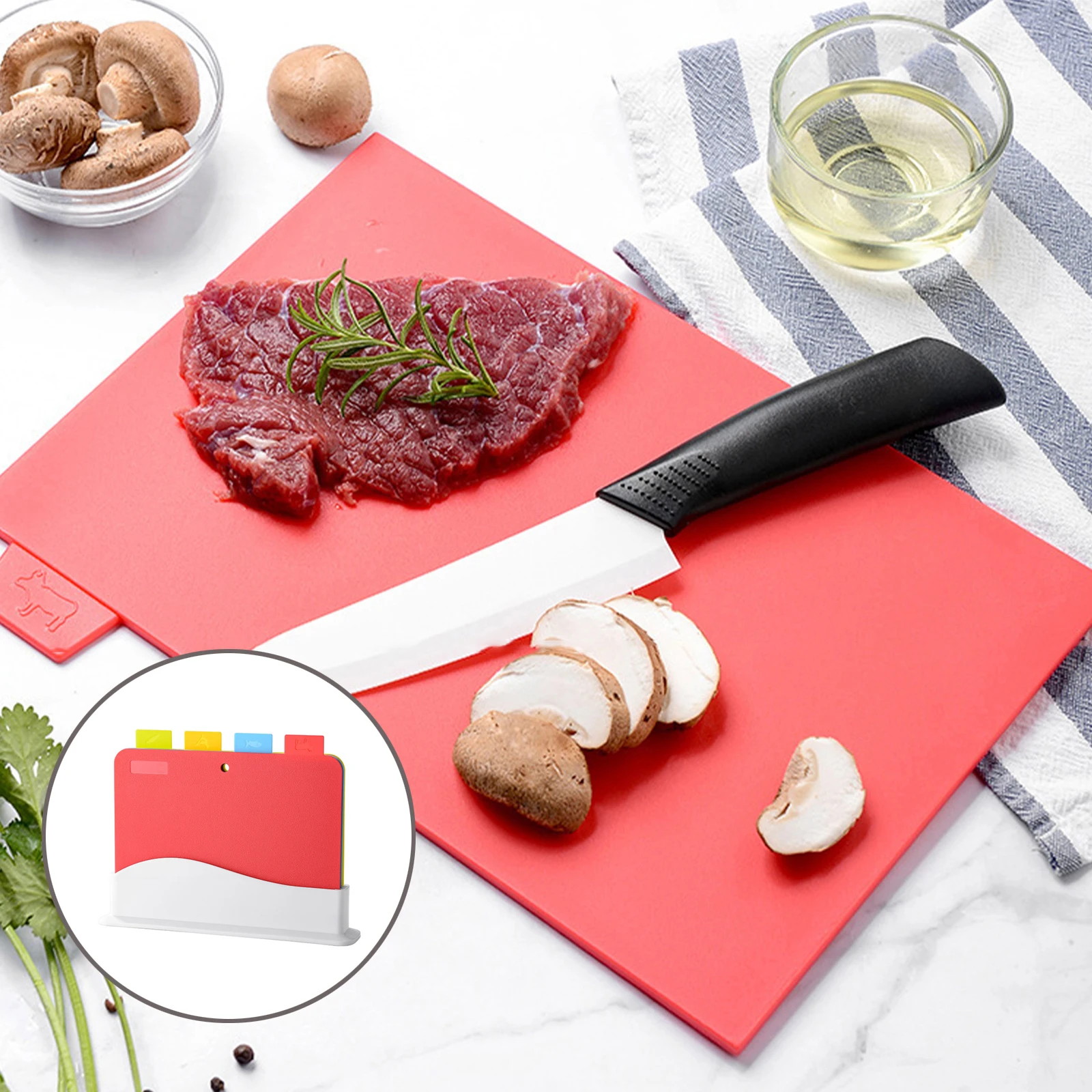

Classification Chopping Boards with Food Preparation Multi-Colour Plastic Cutting Boards with Storage Shelf Kitchen Accessory