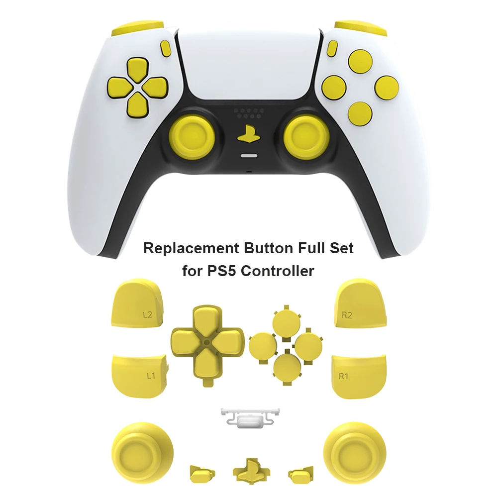 

For DualSense Replacement D-Pad R1 R2 L1 L2 Triggers Share Options Face Button Thumbsticks Set For PlayStation 5 PS5 Wireless