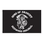 3x5 футов, флаг Sons of анархии Калифорния для украшения дома, висячий баннер