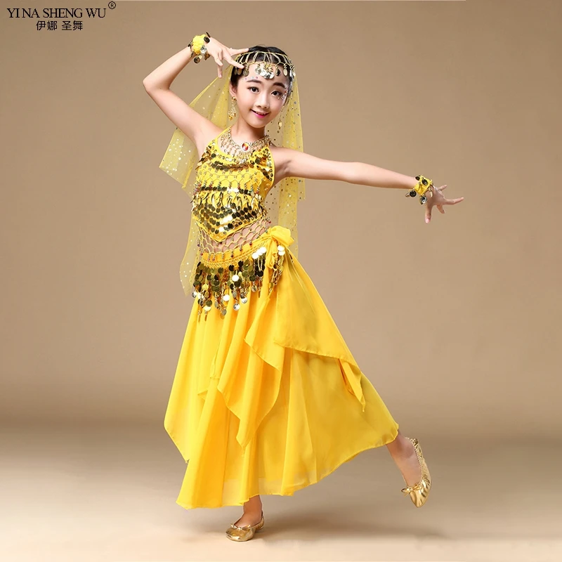 

Kids Belly Dance Costumes Oriental Dance Girls Belly Dancing India Dance Clothes Children Indian Bellydance Costume 2/7pcs Set