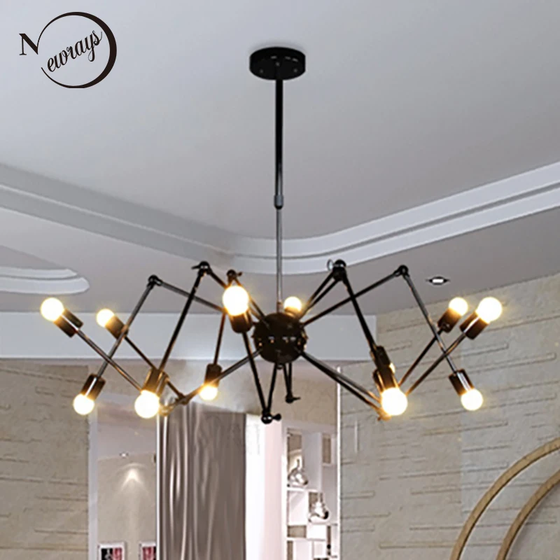 

Art deco Modern Spider Pendant Lights With 6/8/10/12 heads adjustable E27 led for restaurant bar cafe office bedroom living room