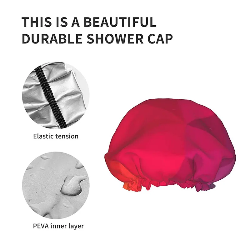 

Cat and dog paw pattern waterproof shower cap double layer shower cap adjustable elastic band fashion your ladies shower cap
