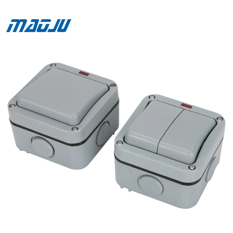

ip65 1gang 2gang waterproof outdoor wall switch for external swimming pool park garden