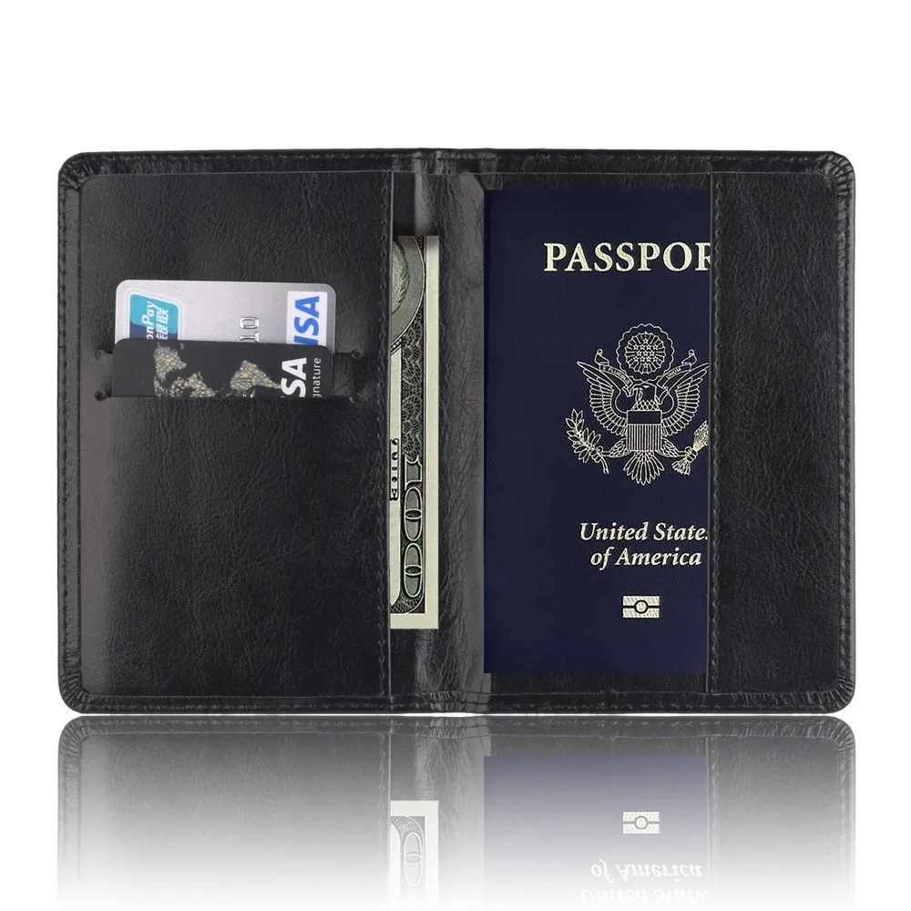 

OCARDIAN card holder PU leather Passport Holder Protector Multi-function Bag Wallet Business Card Soft Passport Cover