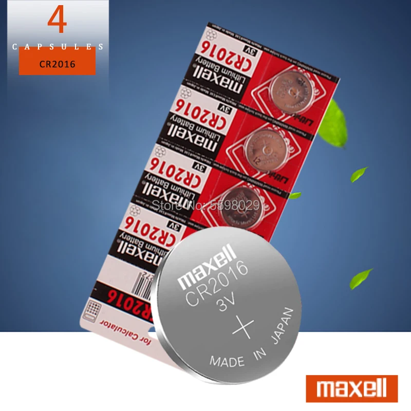 4 шт. для maxell качественная cr2016 литиевая батарея 3 в литий ионная кнопка часовая