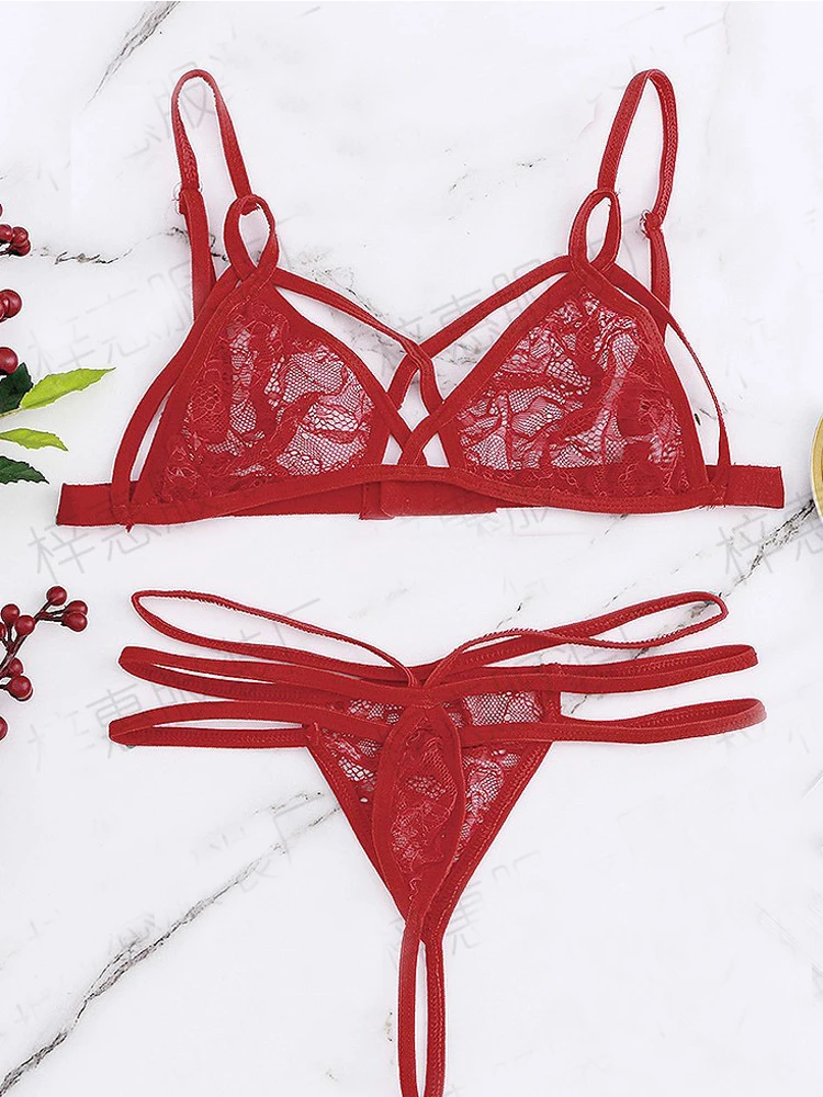 

S-XL Sexy Lace Bra Underwear Set Lady Lingerie Two-piece Sexy Thong Black Bra Set Women Underwear Panties