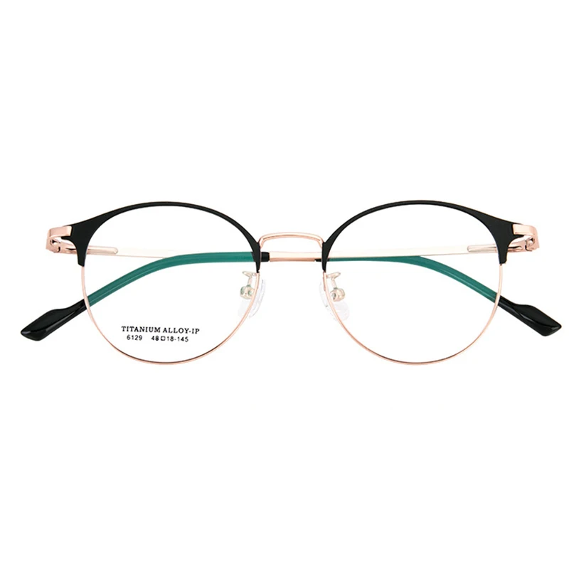 

Pure Titanium Glasses Frame Vintage Round Eyewear Classic Optical Prescription Brand Designer Eyeglasses Frame