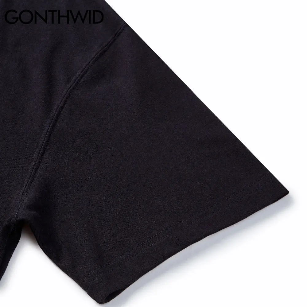 

GONTHWID Tshirts Harajuku Graffiti Hearts Print Casual Cotton Tees Shirts Hip Hop Loose Streetwear Men Hipster Short Sleeve Tops