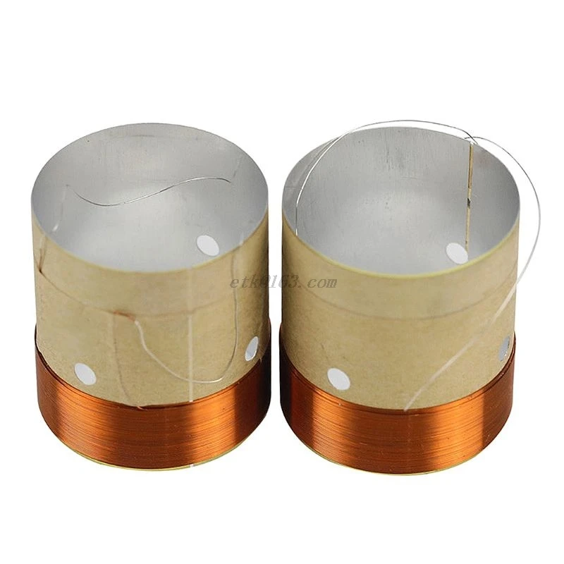 

1Pair 38.5MM Speaker Bass Voice Coil White Aluminum Sound Air Outlet for Subwoofer Speaker Repair Accessories