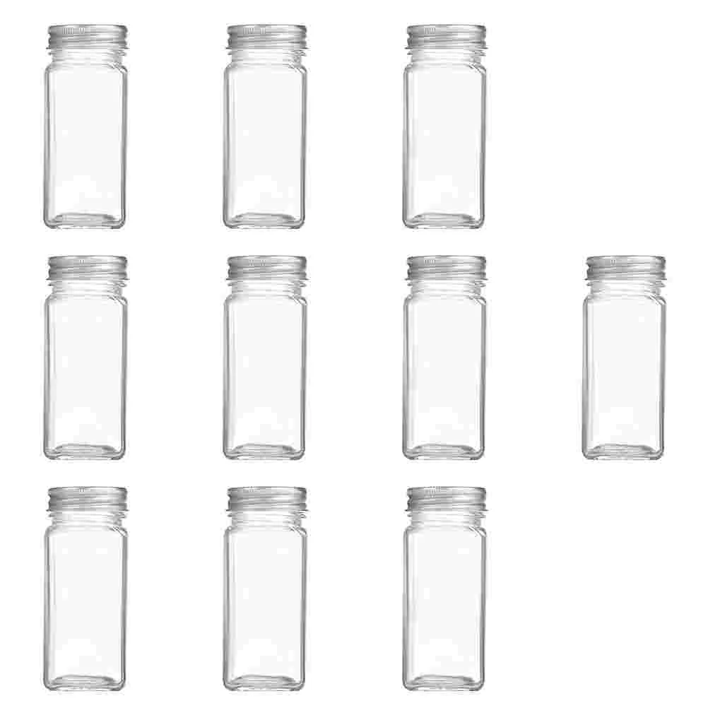 

10pcs Spice Jars with Lid Transparent Seasoning Jars Durable Spice Jars