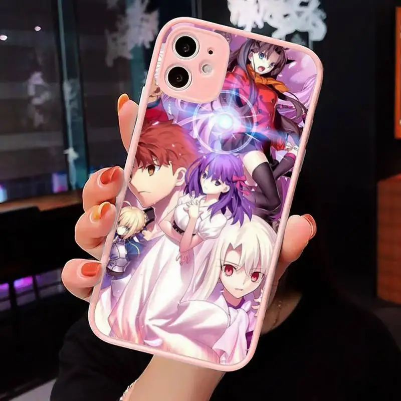 

Fate Series Grand Girl Anime Phone Cases matte transparent For iphone 7 8 11 12 plus mini x xs xr pro max cover