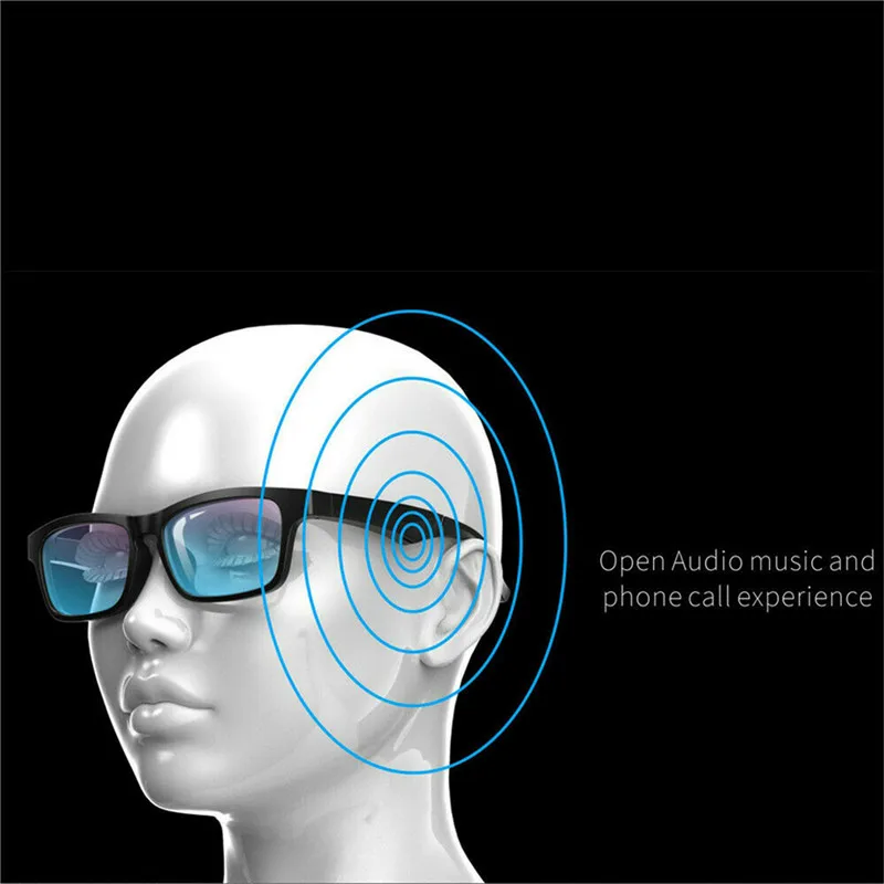 Murah Kacamata Headphone Kacamata Pintar Suport Bluetooth Dengan Mikrofon Tulang Konduksi Olahraga Berkendara Earphone Mikrofon Headset Audio