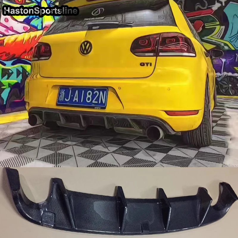 Диффузор для заднего бампера Golf 6 VI GTI из углеродного волокна Volkswagen Golf6