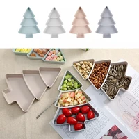 christmas tree shaped living room candy snacks nut seeds dried fruit plastic plates bowl breakfast plate tray tableware