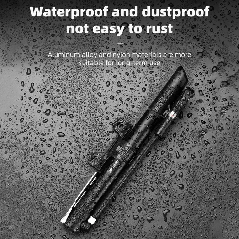 

С барометром, полезный мощный миниатюрный велосипедный насос высокого давления, ручной однотонный насос для горного велосипеда