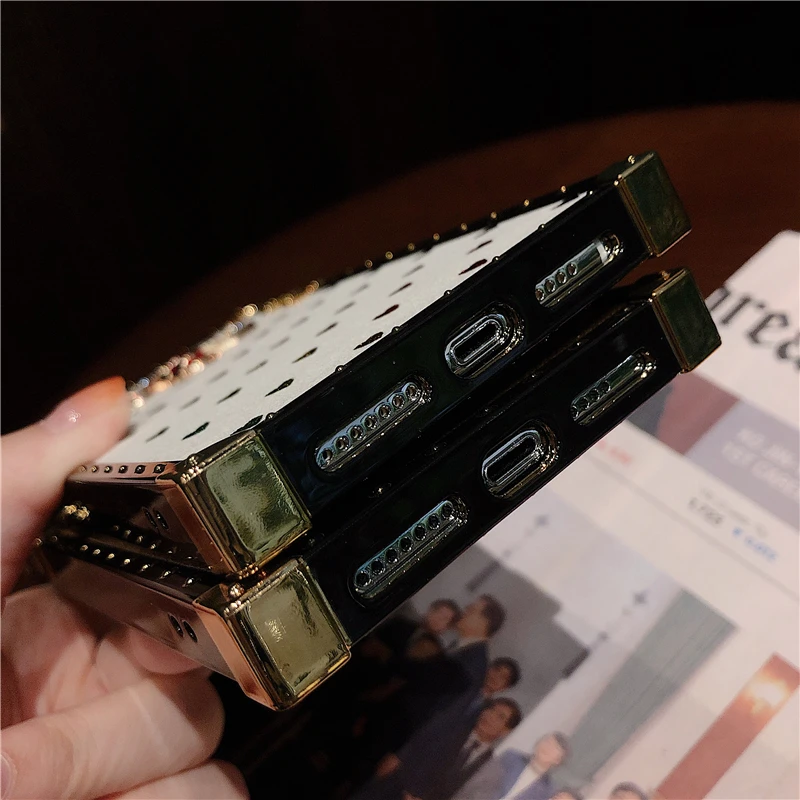 Роскошный блестящий квадратный чехол с пчелами для телефона Samsung Galaxy A10 A20 A30 A50 A70