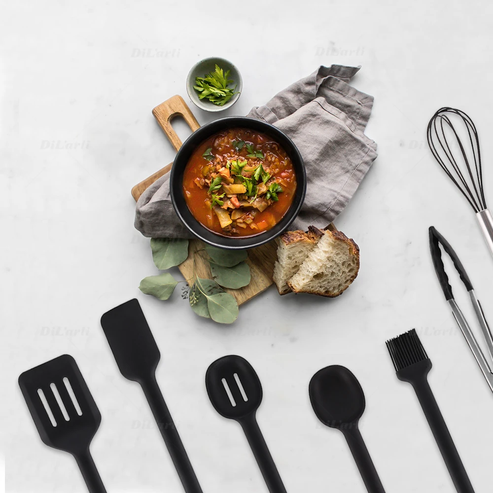 

Silicone Kitchen Accessories New 5/7-piece Cooking Baking BBQ Multi-purpose Kitchen Tools Set Resistant Temperature Kitchenware