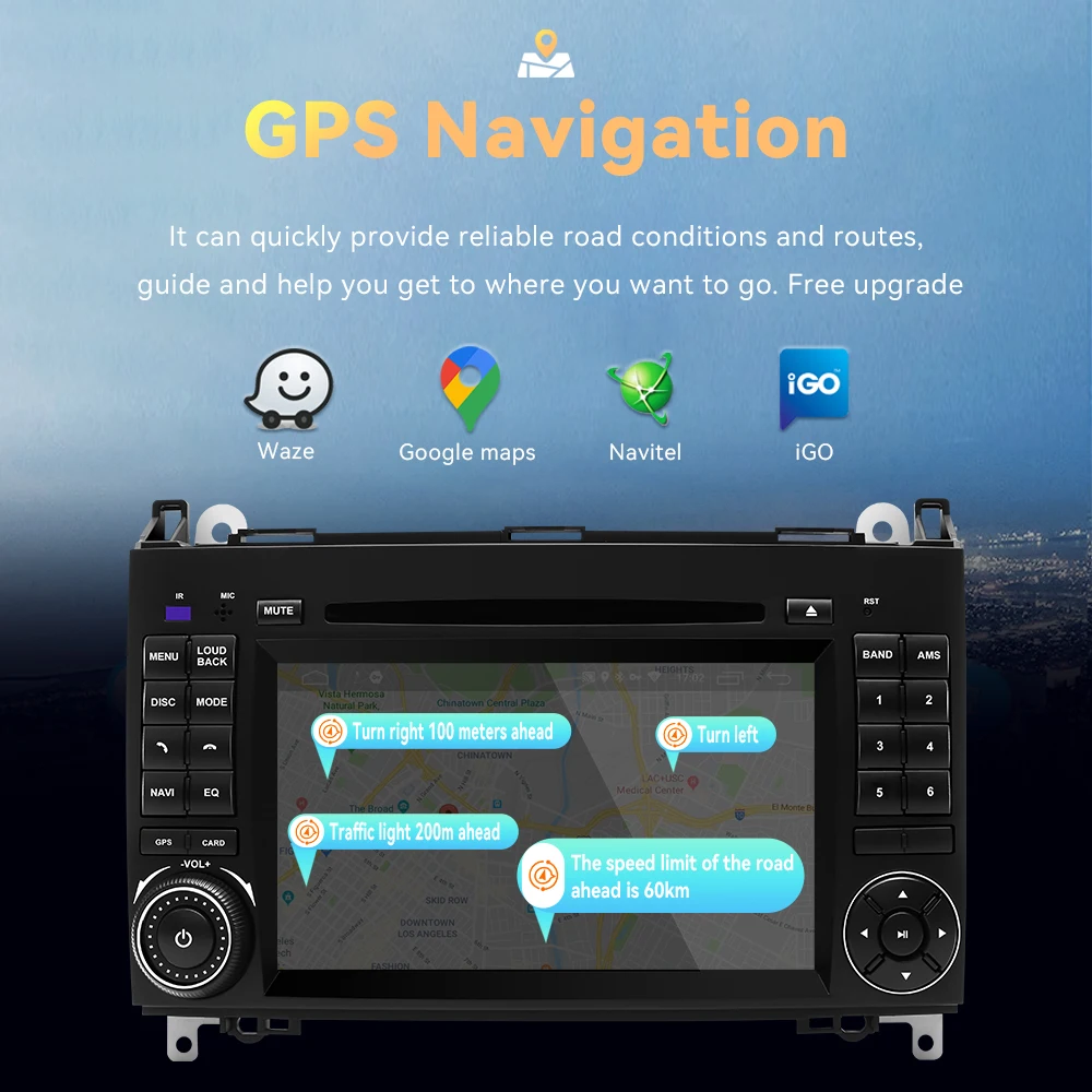 Автомагнитола Carplay 2DIN Android11 для Mercedes Benz Sprinter B200 W209 W169 Viano B-class W245 B170 Vito W639 A180 A160 W906 |