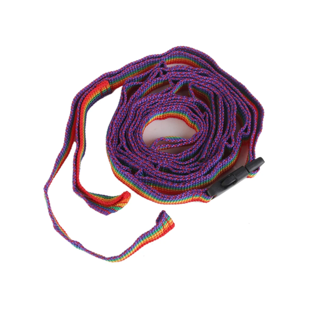 

Outdoor Camping Hiking Tent Rainbow Webbing Rope Guy Line Cord & Hole Hanger