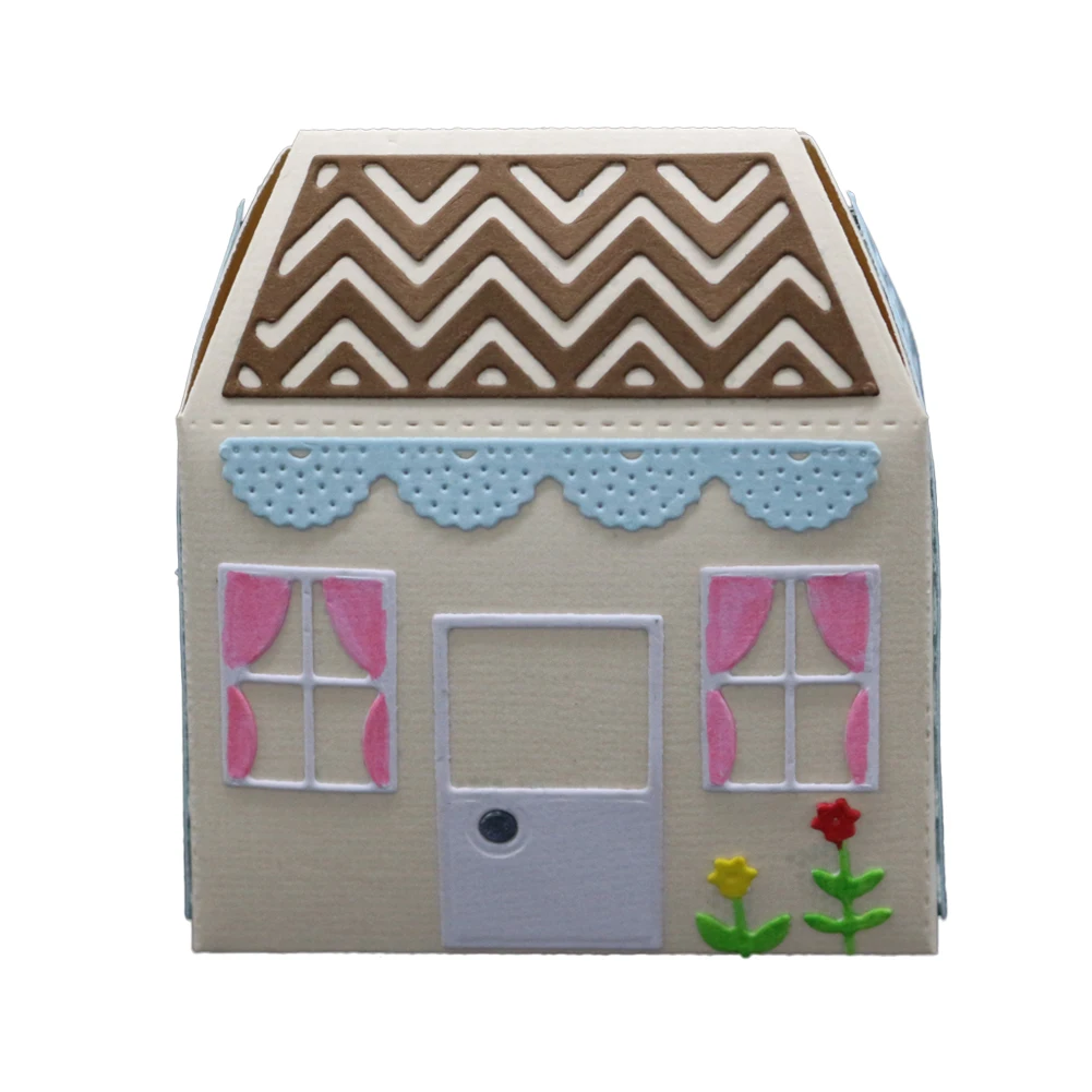 Новейшие 3D дом Конфеты Подарочная коробка металла резки штампы трафареты