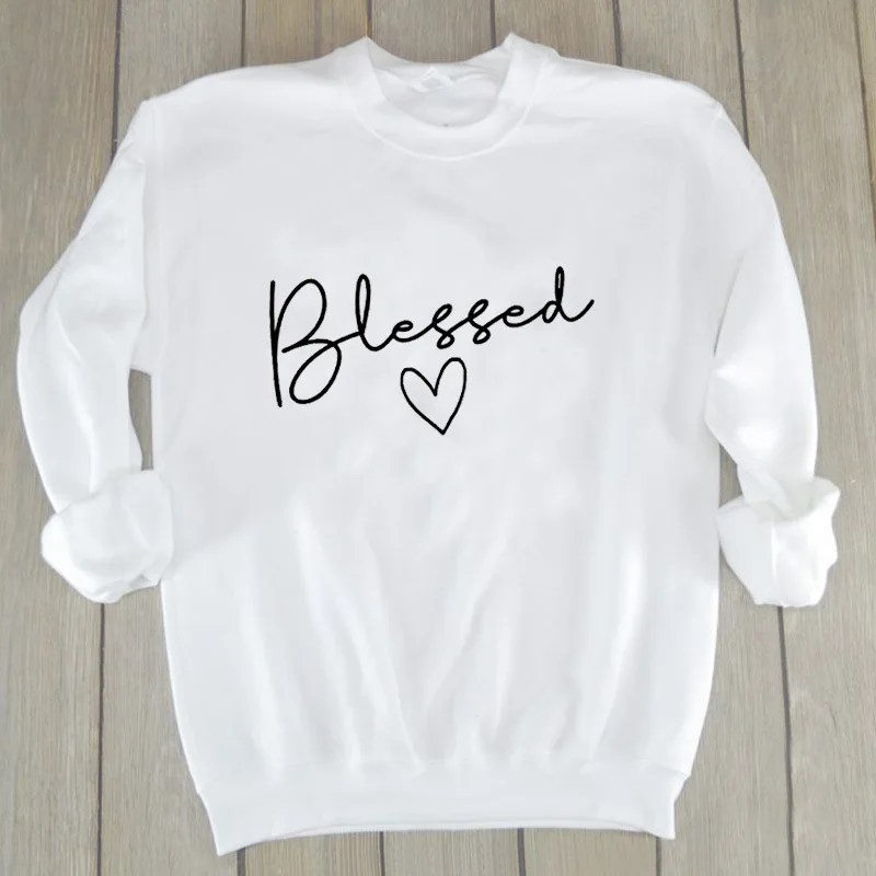 

blessed hoodies letter pullovers gothic streetwear women sweatshirt casual clothes regular oversized hoodie