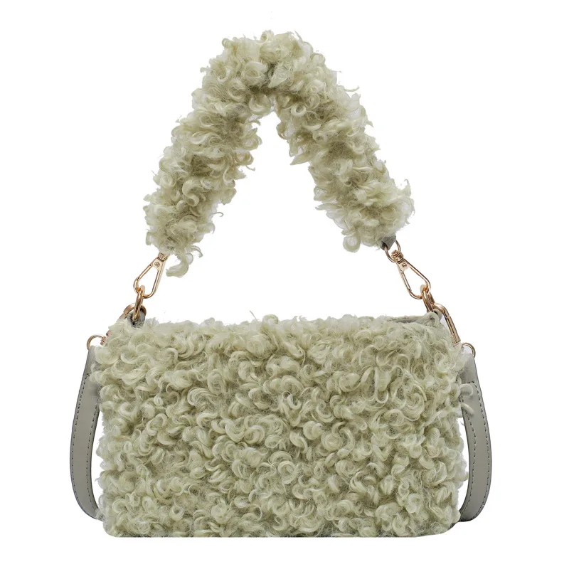 Осень-зима 2020 сумка милая плюшевая чистая красная в стиле знаменитостей пушистая