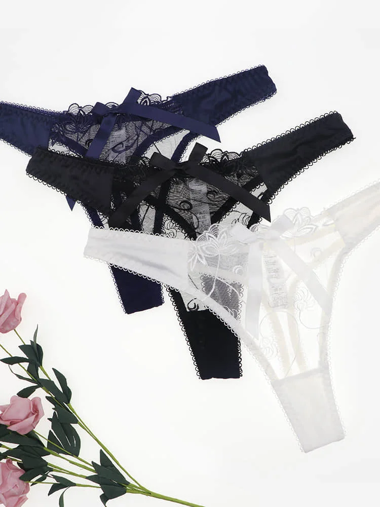Сексуальное женское Ультра тонкое кружевное Прозрачное нижнее белье с вышивкой