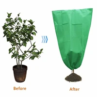 winter plant covers with drawstring hwarm protection cover bags for plants outdoor potted plants frost cloth blanket shrubs tree