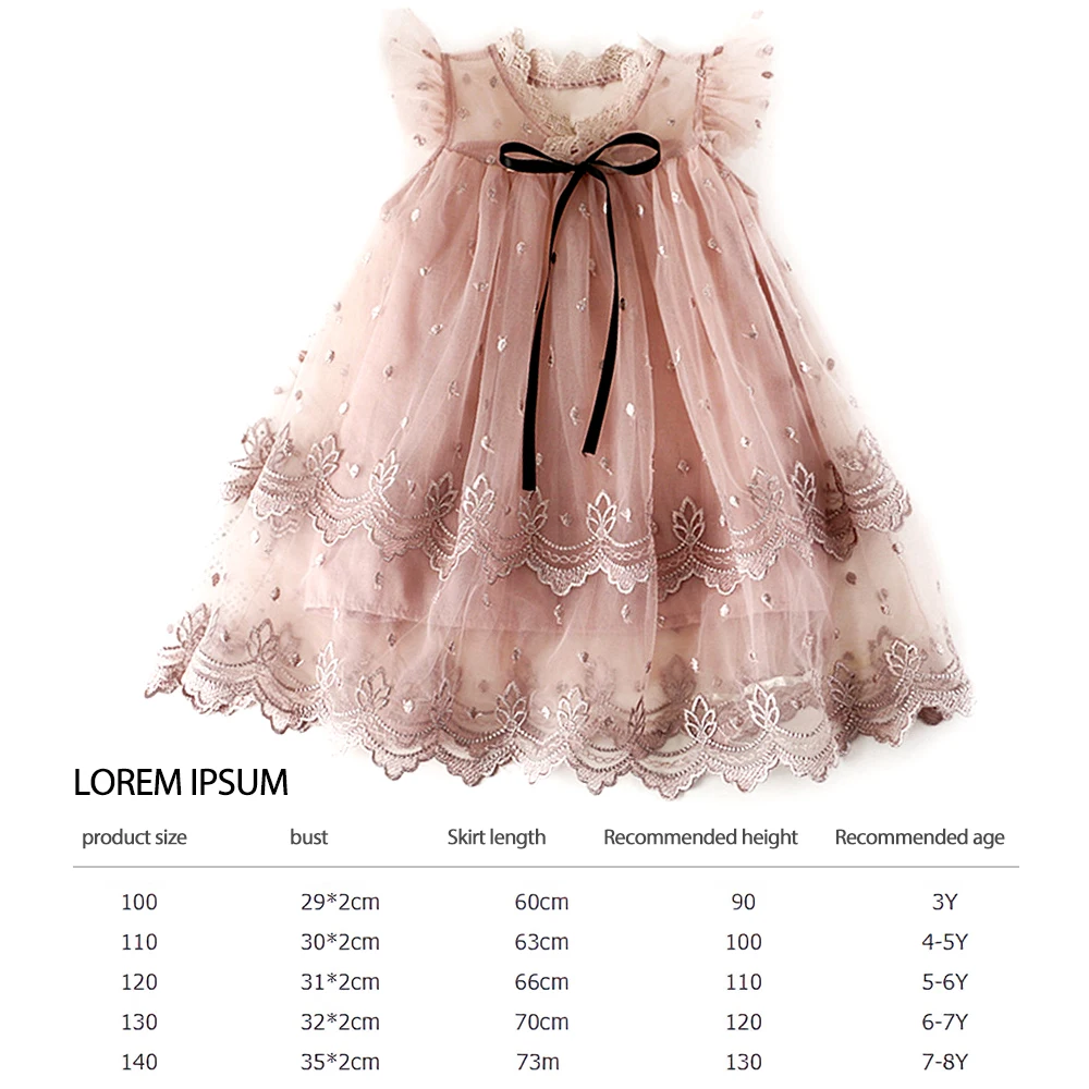 

2021Girls Princess Dress Children's Embroidery Flower Mesh Ball Gown Dresses Kids Prom Party Clothes Embroidered Mesh Tutu Skirt