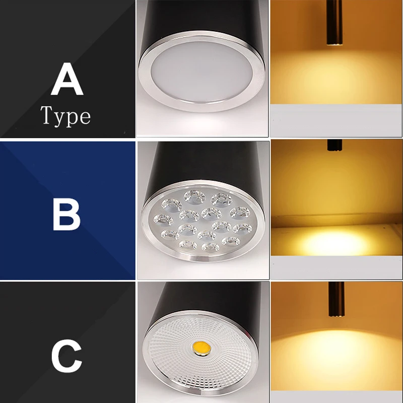 Диаметр 12 см алюминиевый светильник для труб современный минималистичный