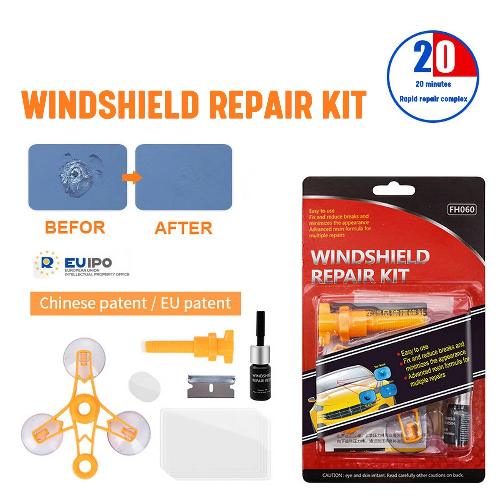 Инструмент для ремонта треснувшего лобового стекла автомобиля набор экрана