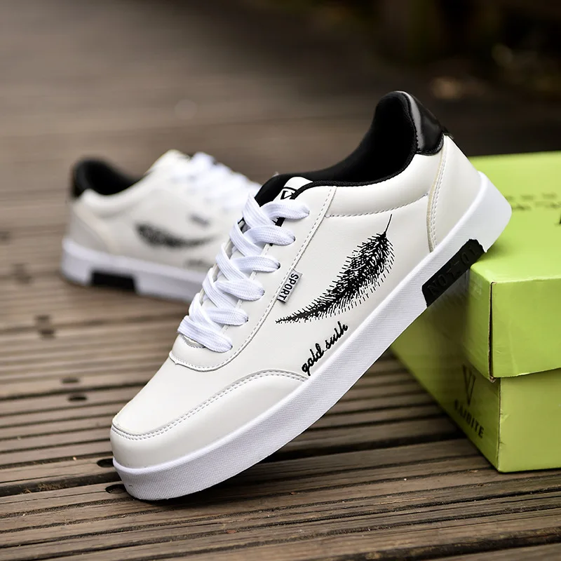 

New white shoes men's shoes Korean version trend all-match flat shoes casual shoes net red same paragraph