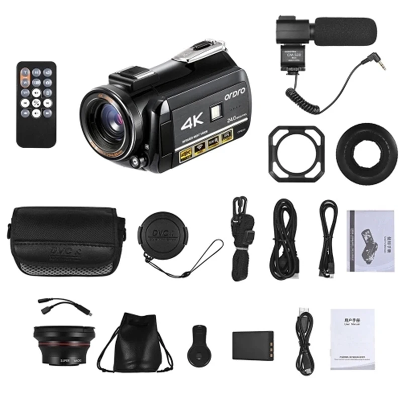 ORDRO HDV Z20 1080 P Full HD 24 МП WiFi цифровая видеокамера 3 1 дюймов вращающийся ips экран 16X