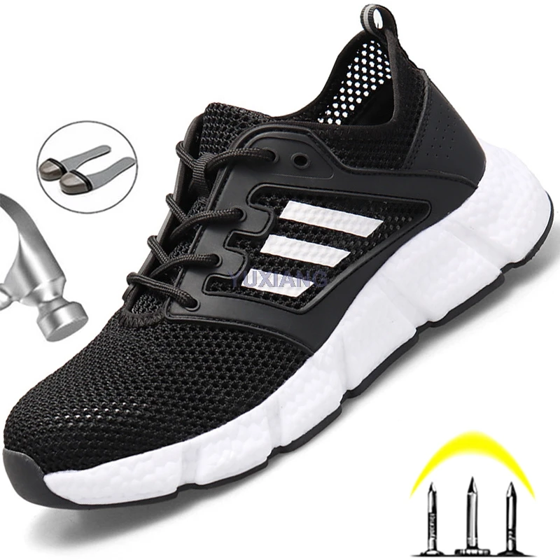

New protective shoes, men's work boots with steel toe cap puncture-proof safety boots, men's safety shoes, sports shoes