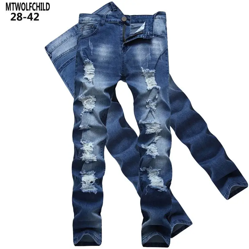Горячая Распродажа 2020 модные дизайнерские мужские ковбойские брюки джинсовые