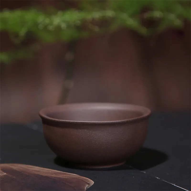 2 шт./компл. Yixing фиолетовая Глина Резьба Цветок чайная чашка ручной работы