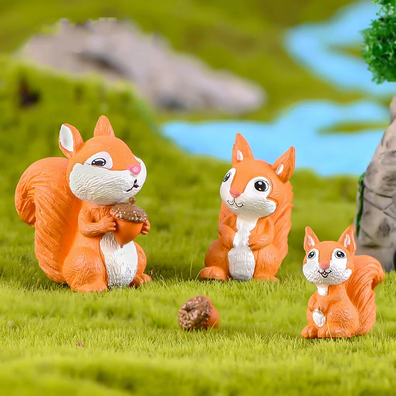 3 шт./компл. миниатюрная белка для семьи милые животные рукоделия домашнее