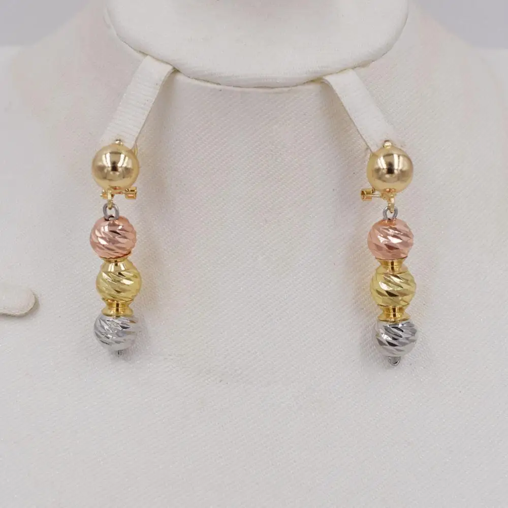 3 тонов, новинка, высокое качество, Италия 750, ювелирный набор, модный Parure Bijoux Femme, Дубай, ариканские серьги, ожерелье, Китай, колье
