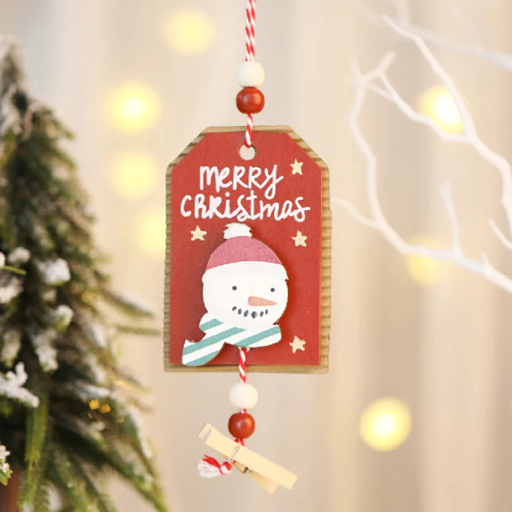 Креативное украшение для рождественской елки расписная деревянная доска