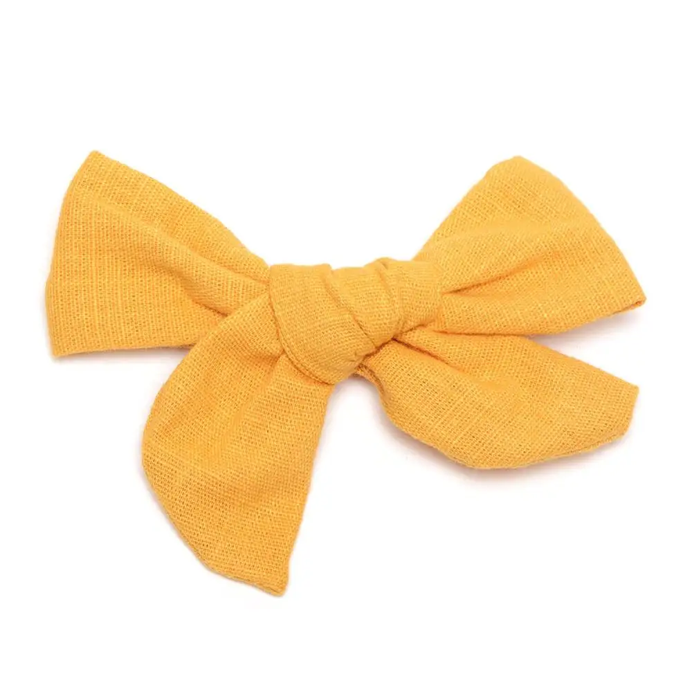 24 шт./партия Детские хлопковые банты заколки для волос с бантом аксессуары