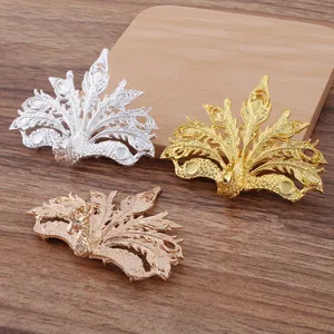 Металлические соединители Phoenix 5 шт., разъемы для бижутерии сделай сам из сплава, цвета: золото, серебро, 66 х52 мм