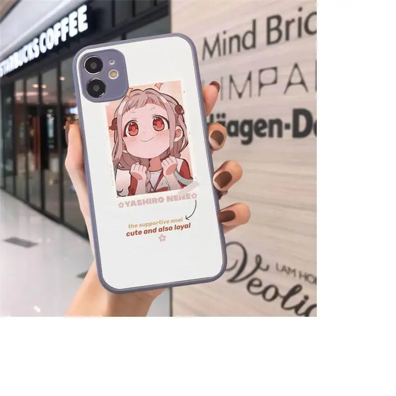 

Toilet-bound Hanako-kun Phone Case Matte transparent For Gray iPhone 12 Mini 11 Pro XR XS Max 7 8 Plus X Back Cover