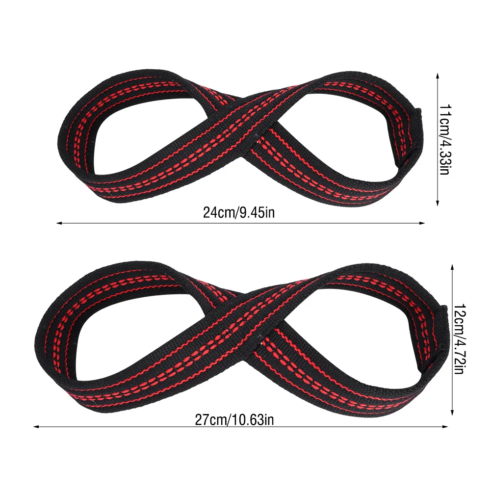 

Soft Nylon Figure 8 Weightlifting Hand Belt Anti-Slip Sport Wrist Wraps Straps Gym Support Lifting Grip Belt Bodybuilding