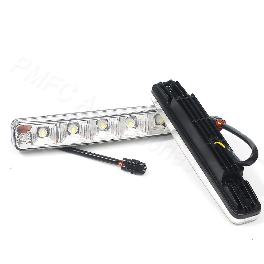 PMFC 2pcs DRL LED car daytime running light 12V 10W super bright 5 E4 aluminum shell 100% waterproof | Автомобили и мотоциклы