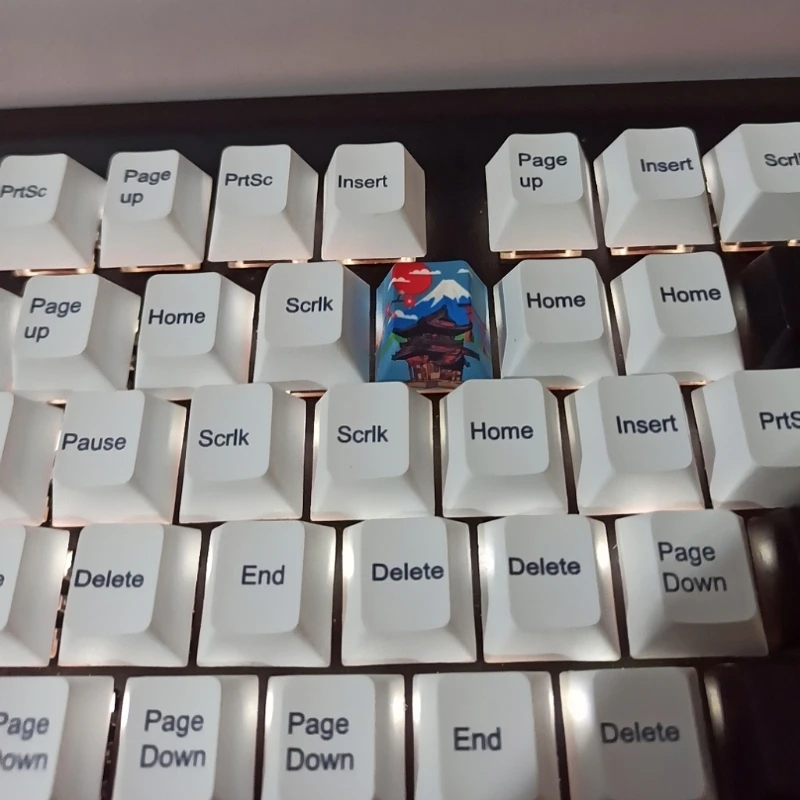 

New High Quality R4 Keycap Cherry Profile Dip Dye Sculpture PBT Keyboard Keycap for Mechanical Keyboard Etched Mount Fuji Keycap