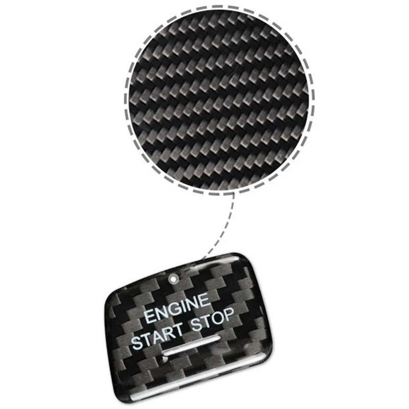 

Car Carbon Fiber Keyless Engine Start Button Cover Trim for Chevrolet Corvette C7