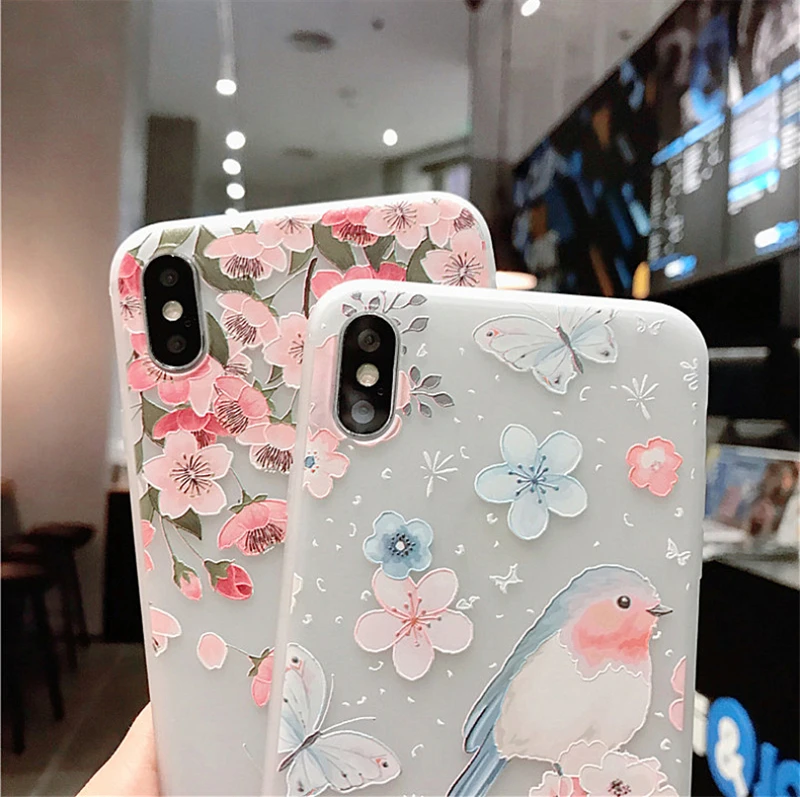 Романтичный мягкий чехол Sakura для Huawei P30 P20 lite Mate 30 20 Pro P Smart PLUS 2019 телефона Honor 10i 20I 10