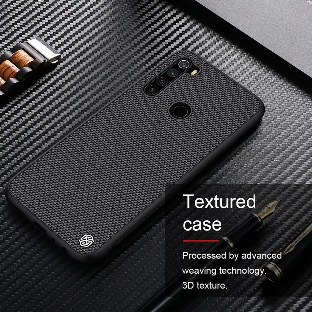 Для Xiaomi Redmi Note 8 NILLKIN текстурированное нейлоновое волокно прочный нескользящий тонкий и светильник задняя крышка для Xiaomi Redmi Note 8 Pro Чехол