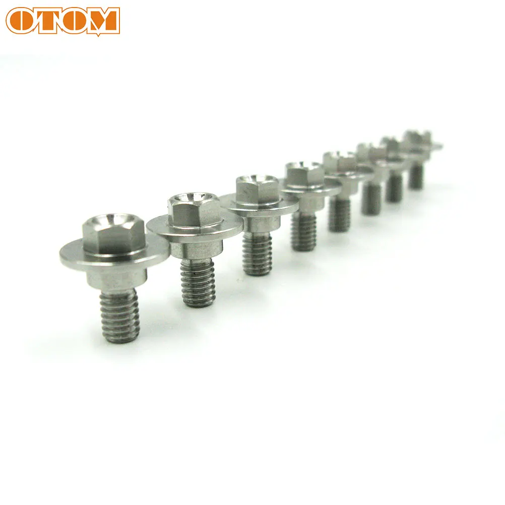 

Винты OTOM M6 с шестигранной головкой из нержавеющей стали, болты с цилиндрической головкой для KAWASAKI KX125 KX250F KLX450R KX500, крепежи для крыльев топливного бака