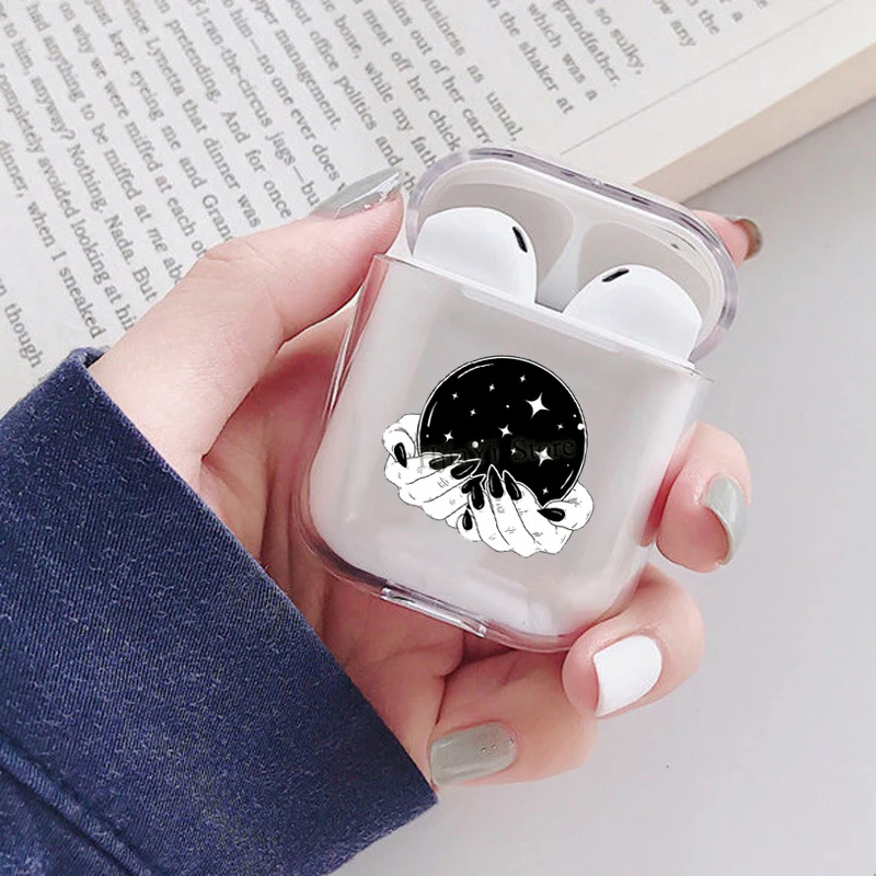 

Witch glass ball Soft TPU Case For Apple AirPods 2 Transparent Earphone Case For Airpods 1 Funda Capa